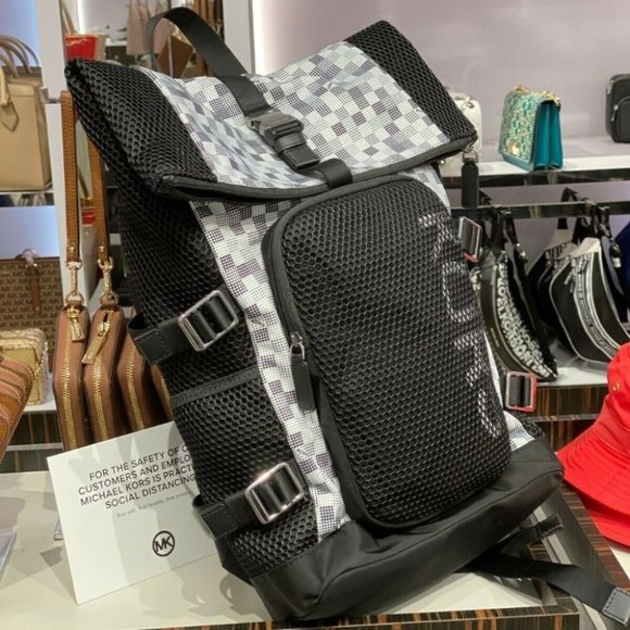 NWT Michael Kors Mens Kent Rolltop Backpack - Picture 5 of 6